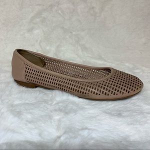Vince Camuto | taupe cutout leather flats 6